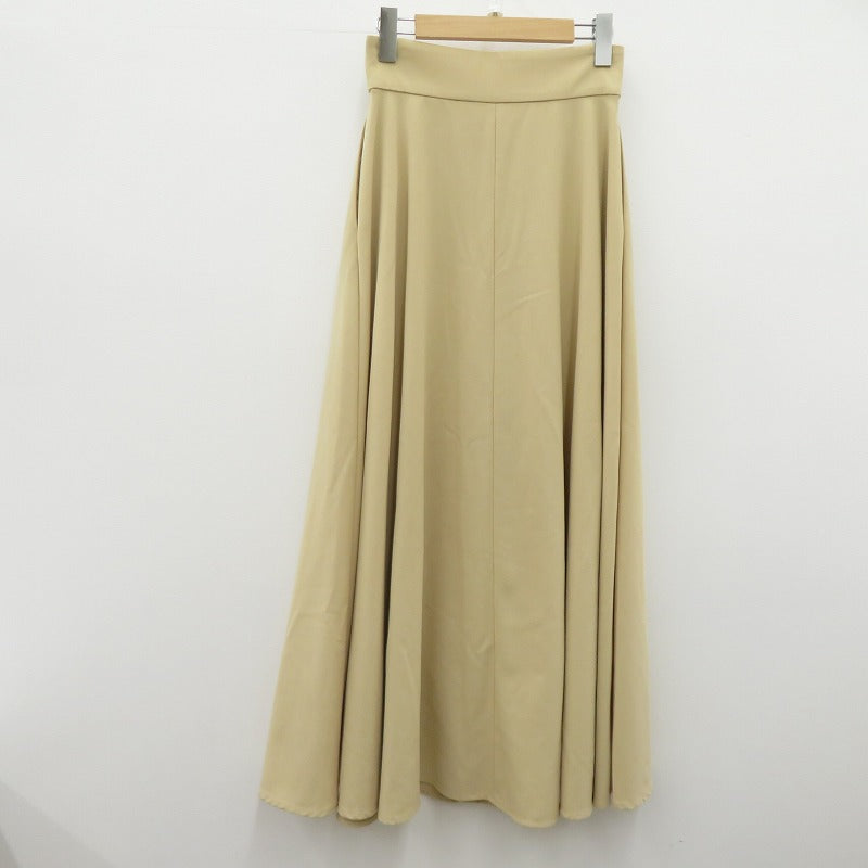 CLANE | クラネ W FACE FRONT ZIP FLARE SKIRT スカート 14109-6102 ベージュ サイズ：1【瀬戸大橋店】