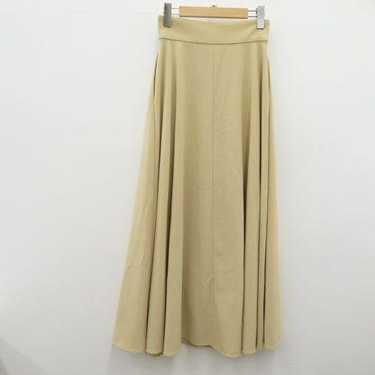 CLANE | クラネ W FACE FRONT ZIP FLARE SKIRT スカート 14109-6102 ベージュ サイズ：1【瀬戸大橋店】