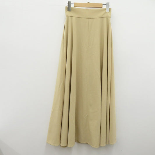 CLANE | クラネ W FACE FRONT ZIP FLARE SKIRT スカート 14109-6102 ベージュ サイズ：1【瀬戸大橋店】
