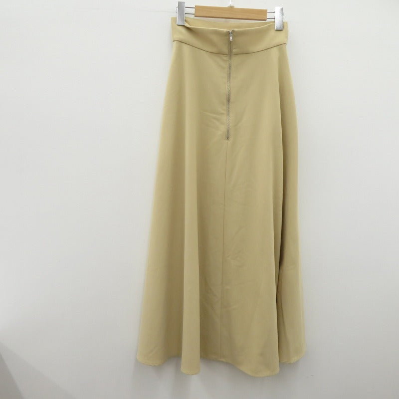 CLANE | クラネ W FACE FRONT ZIP FLARE SKIRT スカート 14109-6102 ベージュ サイズ：1【瀬戸大橋店】