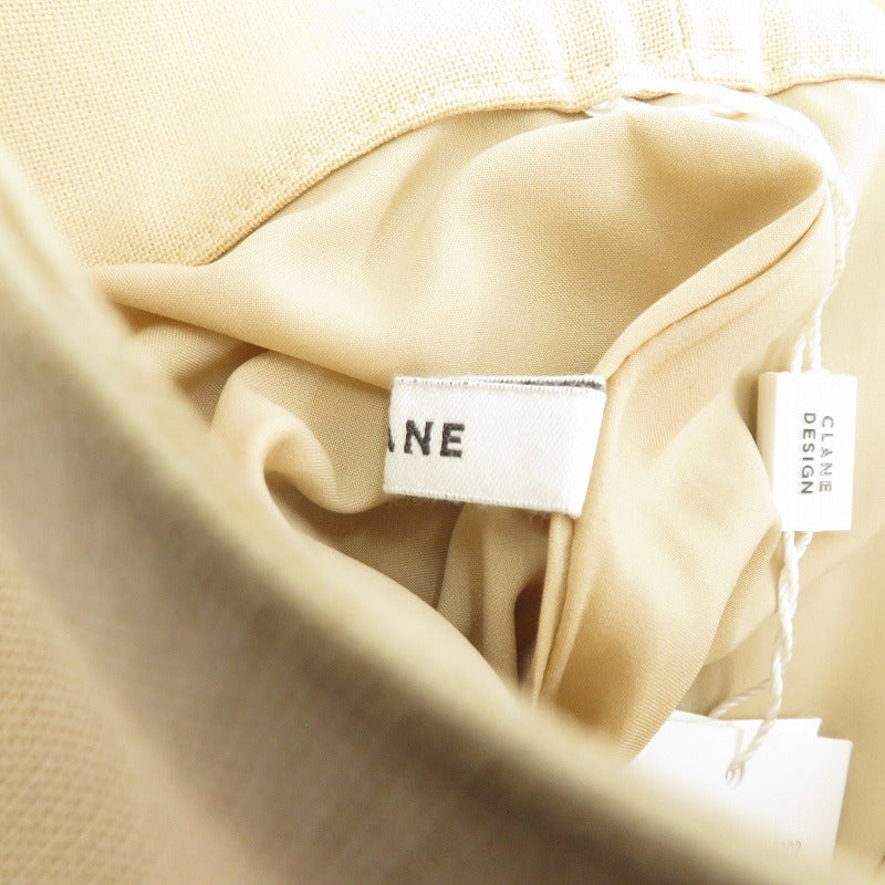 CLANE | クラネ W FACE FRONT ZIP FLARE SKIRT スカート 14109-6102 ベージュ サイズ：1【瀬戸大橋店】