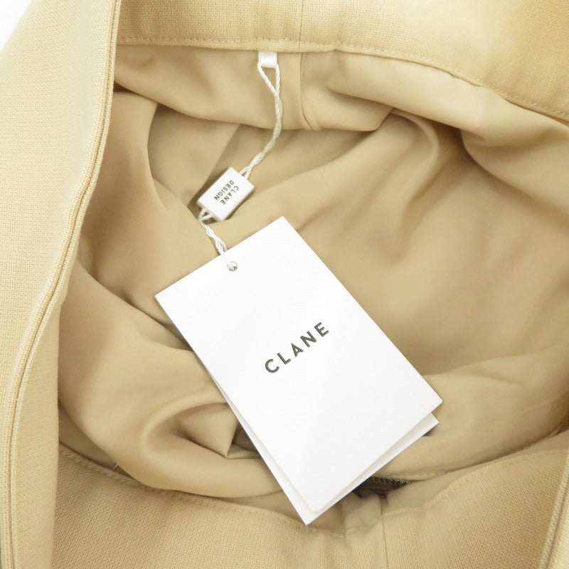 CLANE | クラネ W FACE FRONT ZIP FLARE SKIRT スカート 14109-6102 ベージュ サイズ：1【瀬戸大橋店】