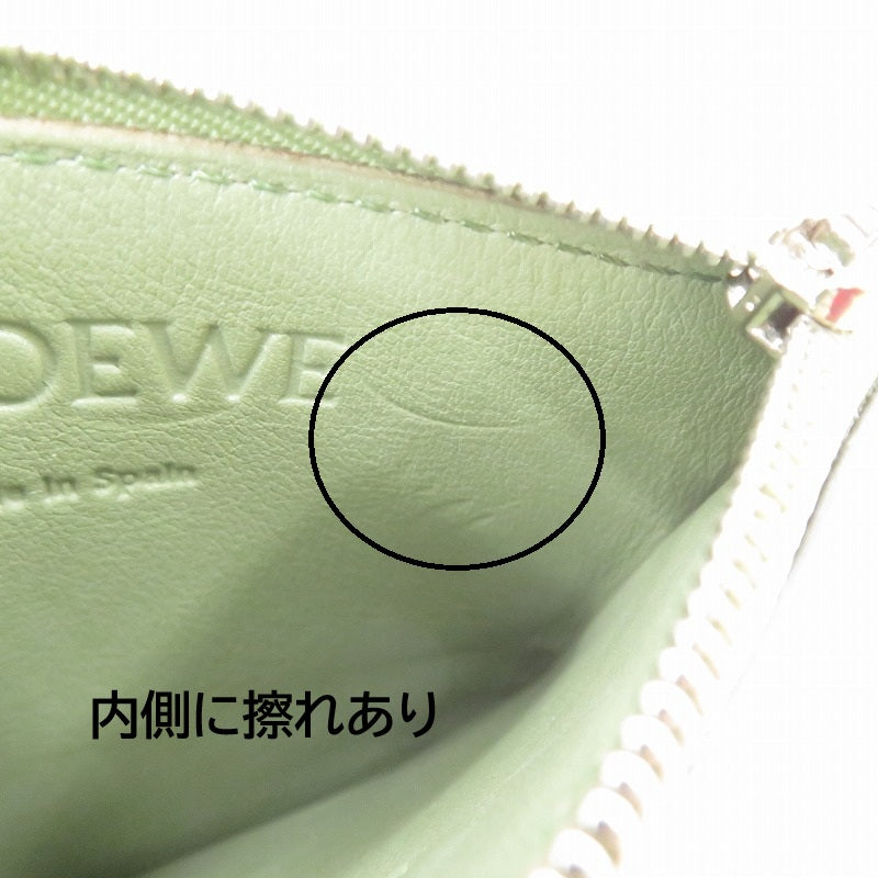 LOEWE | ロエベ アナグラム スクエアジップ カードホルダーケース カードケース C821R80X01 ライトグリーン【瀬戸大橋店】