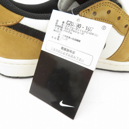 NIKE | ナイキ Air Jordan 1 Low OG スニーカー cz0790-107/'Rookie of the Year/Sail and Golden Harvest' FB鑑定済 サイズ:26.5cm ベージュ 26.5cm【瀬戸大橋店】