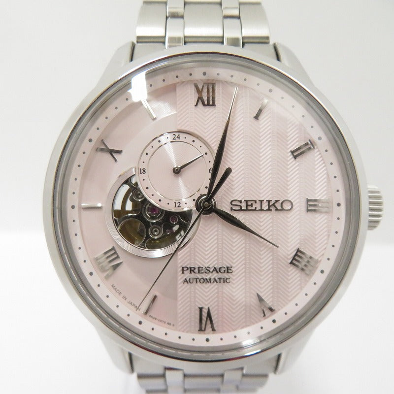 SEIKO | セイコー PRESAGE Japanese Garden アナログ自動巻き 腕時計 SARY261 シルバー × ピンク 文字盤ピンク【瀬戸大橋店】