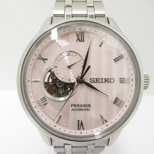 SEIKO | セイコー PRESAGE Japanese Garden アナログ自動巻き 腕時計 SARY261 シルバー × ピンク 文字盤ピンク【瀬戸大橋店】