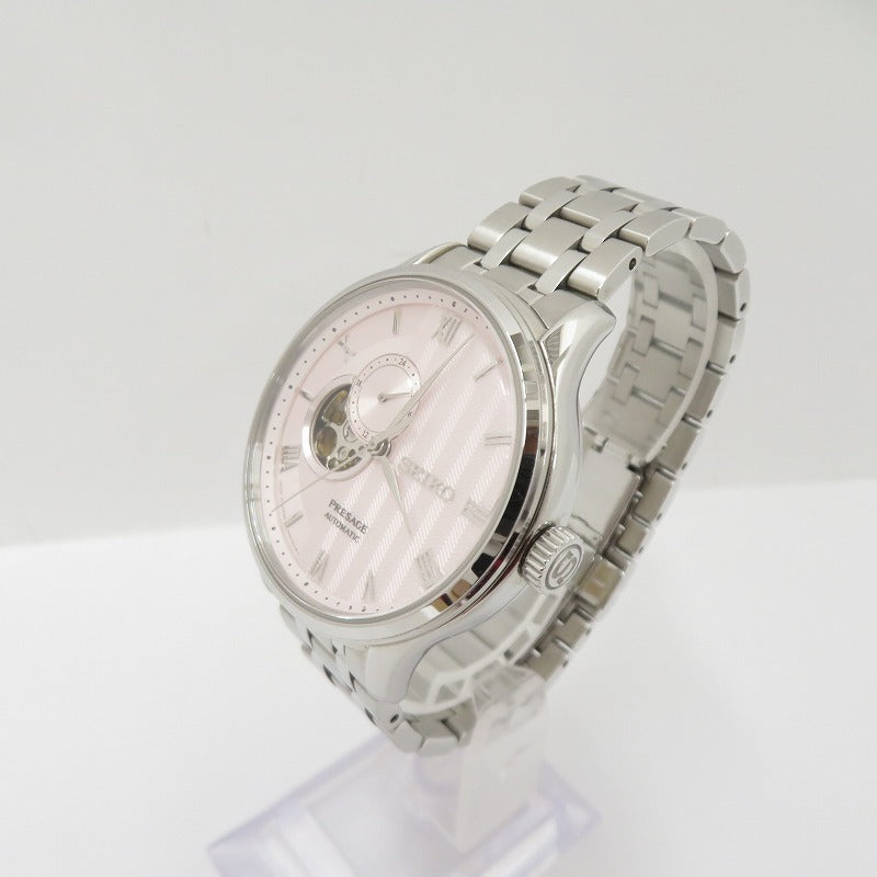 SEIKO | セイコー PRESAGE Japanese Garden アナログ自動巻き 腕時計 SARY261 シルバー × ピンク 文字盤ピンク【瀬戸大橋店】