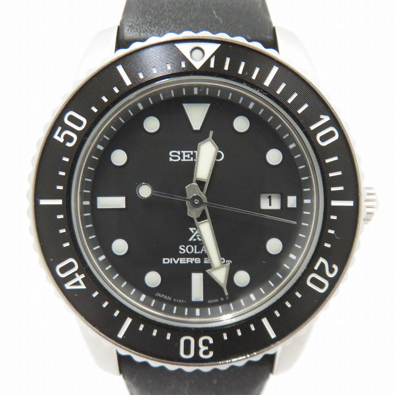 SEIKO | セイコー Prospex Diver Scuba アナログソーラー 腕時計 SBDN075 ブラック 文字盤ブラック【瀬戸大橋店】