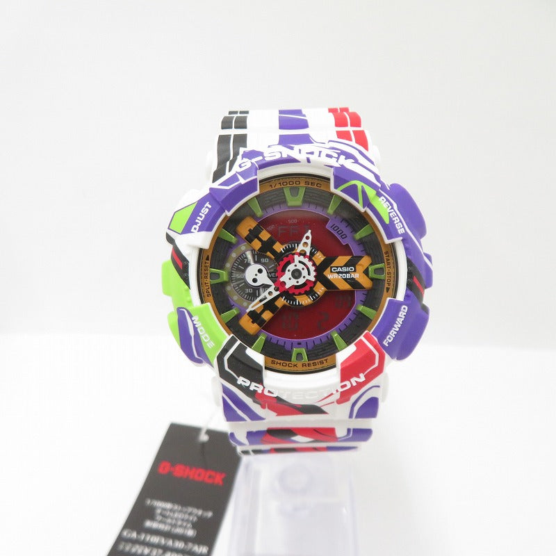 G-SHOCK | ジーショック ×エヴァンゲリオン 30th ANNIVERSARY デジタルクォーツ 腕時計 :GA-110EVA30-7AJR ホワイト【瀬戸大橋店】