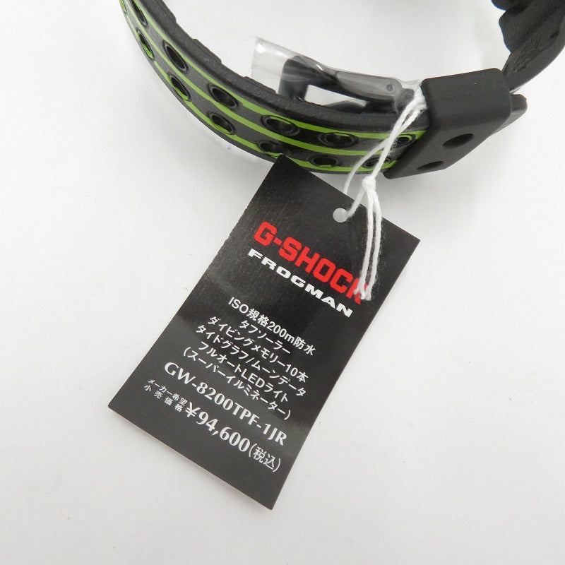 G-SHOCK | ジーショック MASTER OF G-SEA FROGMAN/ミスジヤドクガエル デジタルソーラー 腕時計 GW-8200TPF-1JR ブラック【瀬戸大橋店】