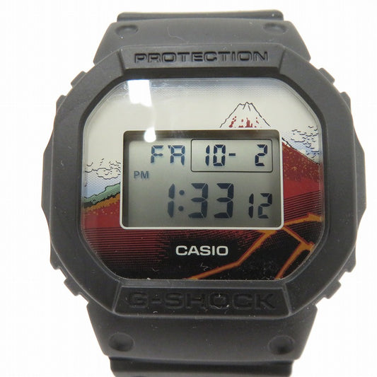 G-SHOCK | ジーショック 富嶽三十六景「山下白雨」 デジタルクォーツ 腕時計 DW-5600KHSH25-1JR ブラック【瀬戸大橋店】