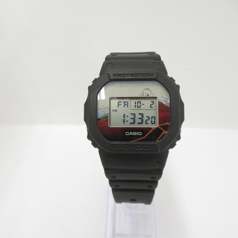 G-SHOCK | ジーショック 富嶽三十六景「山下白雨」 デジタルクォーツ 腕時計 DW-5600KHSH25-1JR ブラック【瀬戸大橋店】
