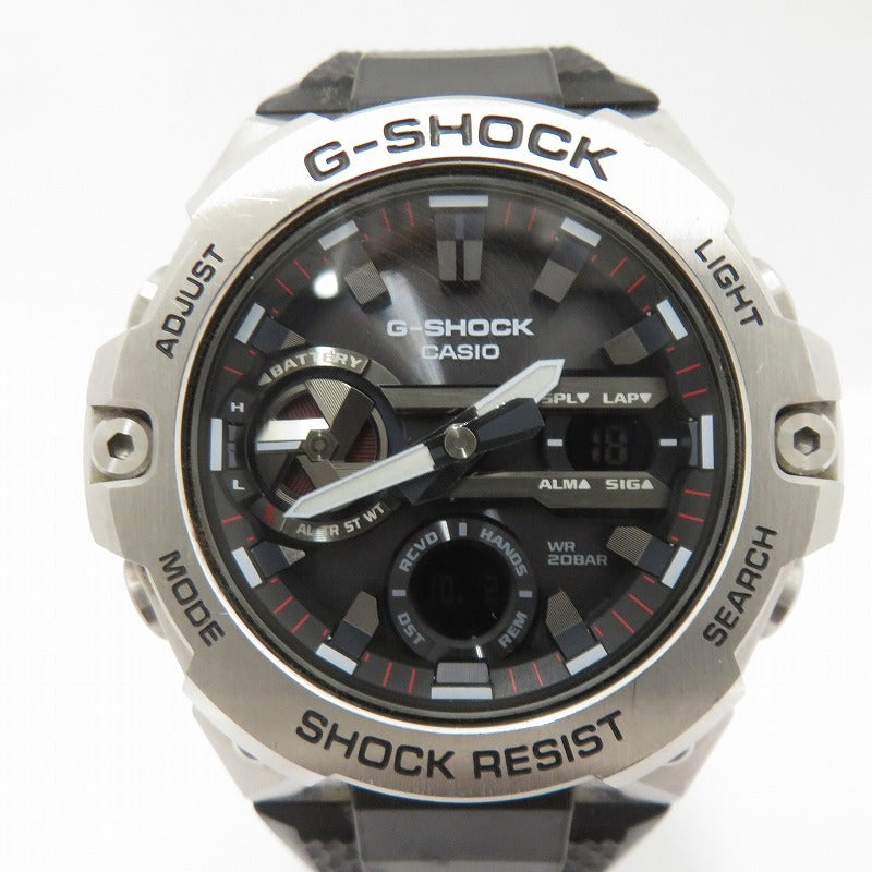 G-SHOCK | ジーショック G-STEEL アナデジソーラー 腕時計 GST-B400-1AJF ブラック 文字盤ブラック【瀬戸大橋店】