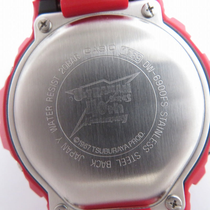 G-SHOCK | ジーショック ×ウルトラセブン×キューブリック デジタルクォーツ 腕時計 DW-6900BUL7-9JF レッド【瀬戸大橋店】
