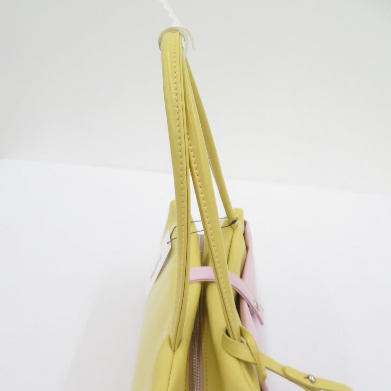 Ciaopanic | チャオパニック GRAIN バッグチャーム付きバイカラーバッグ ハンドバッグ CPZ1061112A0003 イエロー【瀬戸大橋店】