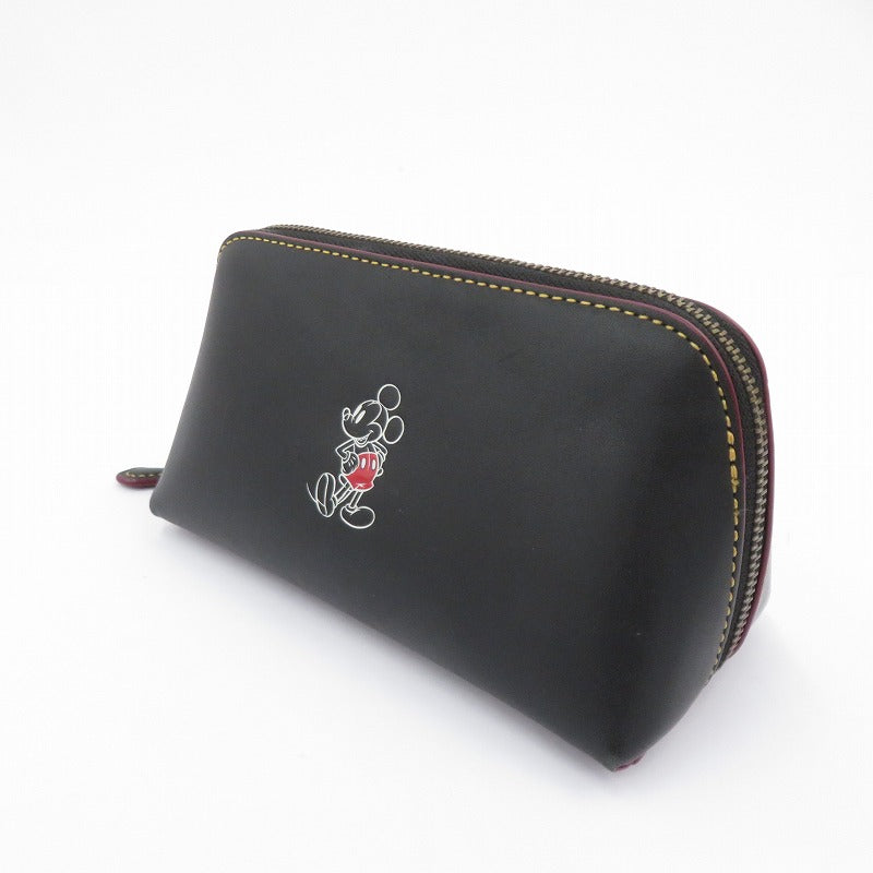 COACH | コーチ ×Disney ミッキー コスメティックケース ポーチ A1781-F59820 ブラック【瀬戸大橋店】