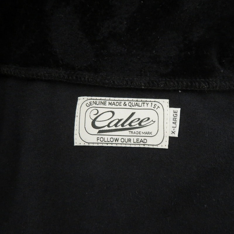CALEE | キャリー JQ VELOUR TRACK TYPE JACKET トラックジャケット ジャージ ブラック サイズ：XL【瀬戸大橋店】