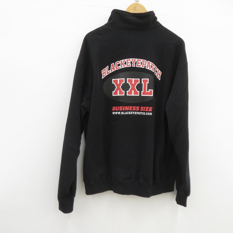 BlackEyePatch | ブラックアイパッチ ハーフジップ スウェット ブラック サイズ：XL【瀬戸大橋店】