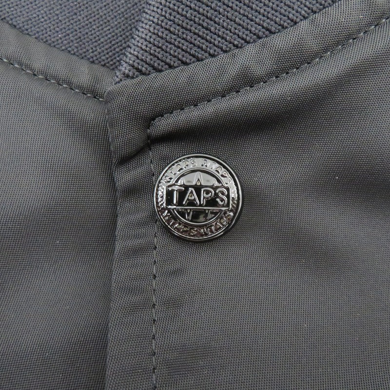 W)TAPS | ダブルタップス TEAM / JACKET / NYLON. TWILL スタジャン 261TQDT-JKM01 ブラック サイズ：1【瀬戸大橋店】