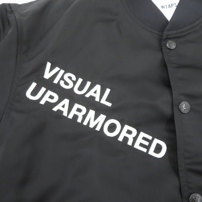 W)TAPS | ダブルタップス TEAM / JACKET / NYLON. TWILL スタジャン 261TQDT-JKM01 ブラック サイズ：1【瀬戸大橋店】