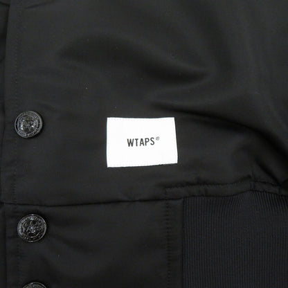 W)TAPS | ダブルタップス TEAM / JACKET / NYLON. TWILL スタジャン 261TQDT-JKM01 ブラック サイズ：1【瀬戸大橋店】
