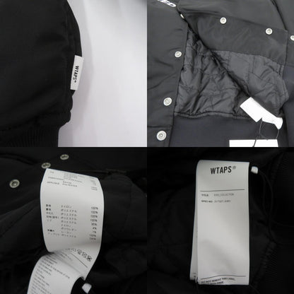 W)TAPS | ダブルタップス TEAM / JACKET / NYLON. TWILL スタジャン 261TQDT-JKM01 ブラック サイズ：1【瀬戸大橋店】