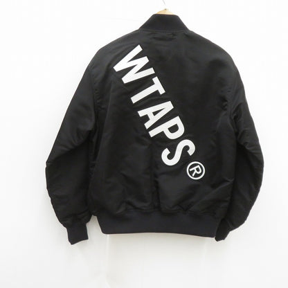 W)TAPS | ダブルタップス TEAM / JACKET / NYLON. TWILL スタジャン 261TQDT-JKM01 ブラック サイズ：1【瀬戸大橋店】