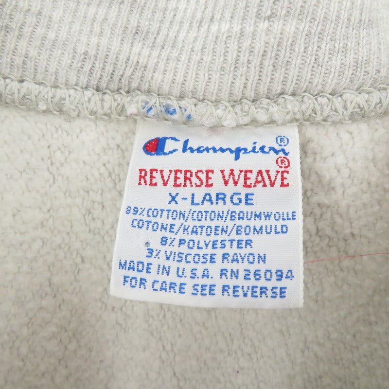 Champion | チャンピオン リバースウィーブ/USA製/刺繍タグ 90's スウェット グレー サイズ：XL【瀬戸大橋店】