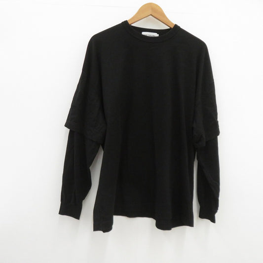 COOTIE | クーティー Supima Oversized CellieL/S Tee 長袖Ｔシャツ ブラック サイズ：L【瀬戸大橋店】