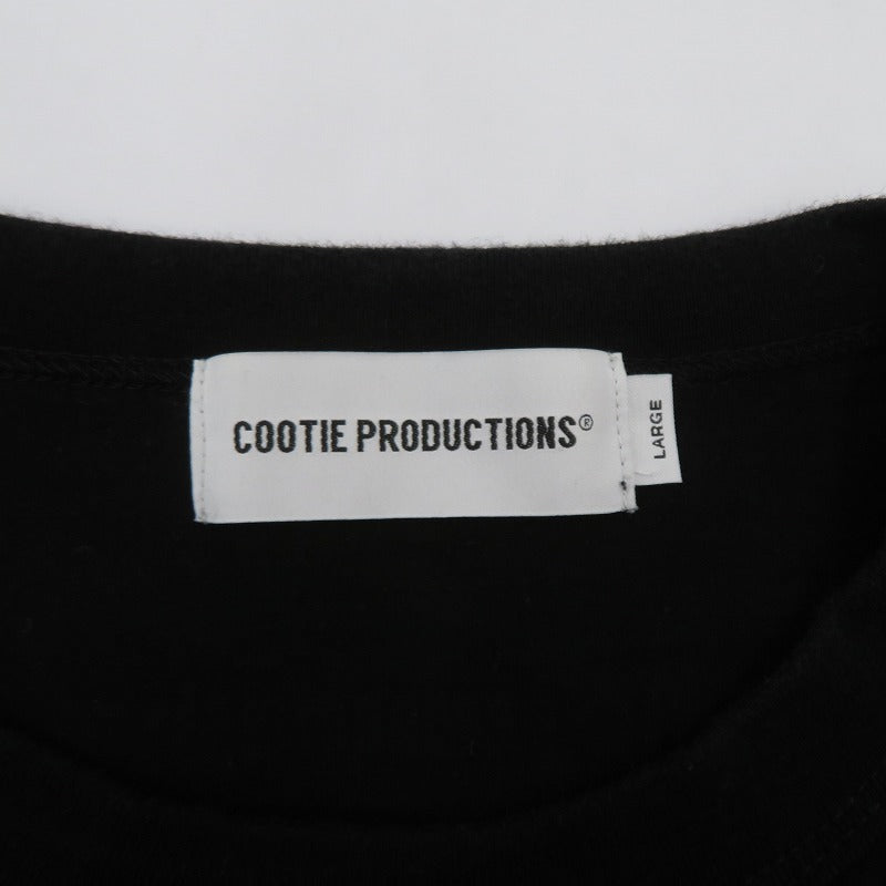COOTIE | クーティー Supima Oversized CellieL/S Tee 長袖Ｔシャツ ブラック サイズ：L【瀬戸大橋店】