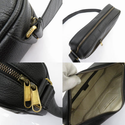GUCCI | GUCCI Logo Print Messenger Shoulder Bag Black