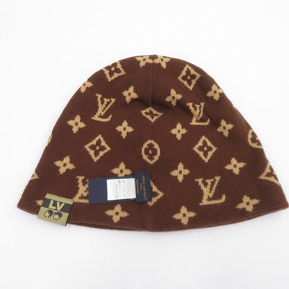 LOUIS VUITTON | Louis Vuitton Beanie LV Fit Monogram Knitted Cap M5248A Brown
