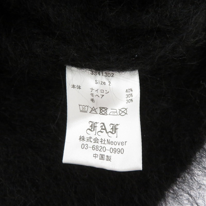 FAF MOHAIR HOODIE パーカー 3341302 ブラック サイズ：2【瀬戸大橋店】