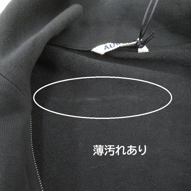 AURALEE | オーラリー SUPER HIGH GAUGE SWEAT ZIP BLOUSON ブルゾン A25AB01CU ブラック サイズ：4【瀬戸大橋店】
