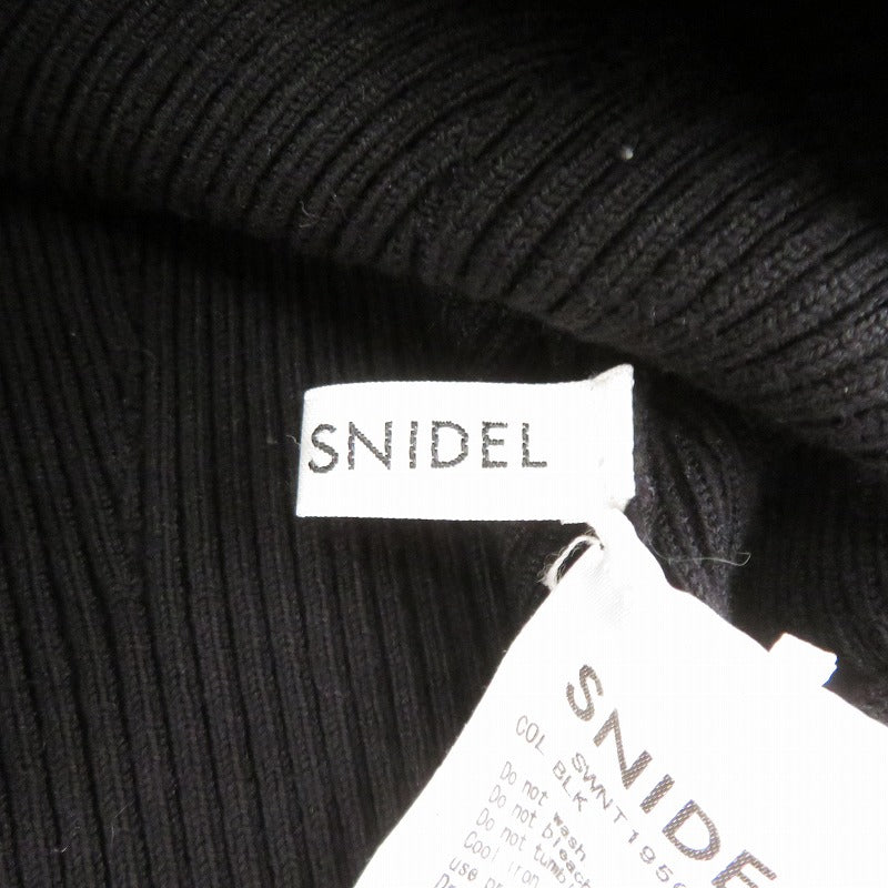 snidel | スナイデル フリルディテールニットプルオーバー ニット SWNT195088 ブラック サイズ：FreeSize【瀬戸大橋店】