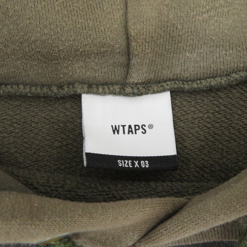 W)TAPS | ダブルタップス SIDE EFFECT HOODIE 19AW パーカー カーキ サイズ：3【瀬戸大橋店】