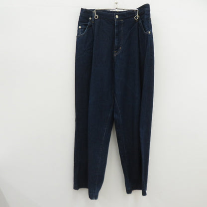 NEON SIGN | ネオンサイン Wide denim slacks “Rigid” デニムパンツ N0343 ネイビー サイズ：48【瀬戸大橋店】