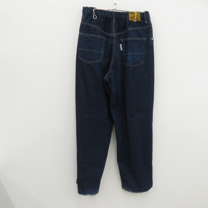 NEON SIGN | ネオンサイン Wide denim slacks “Rigid” デニムパンツ N0343 ネイビー サイズ：48【瀬戸大橋店】