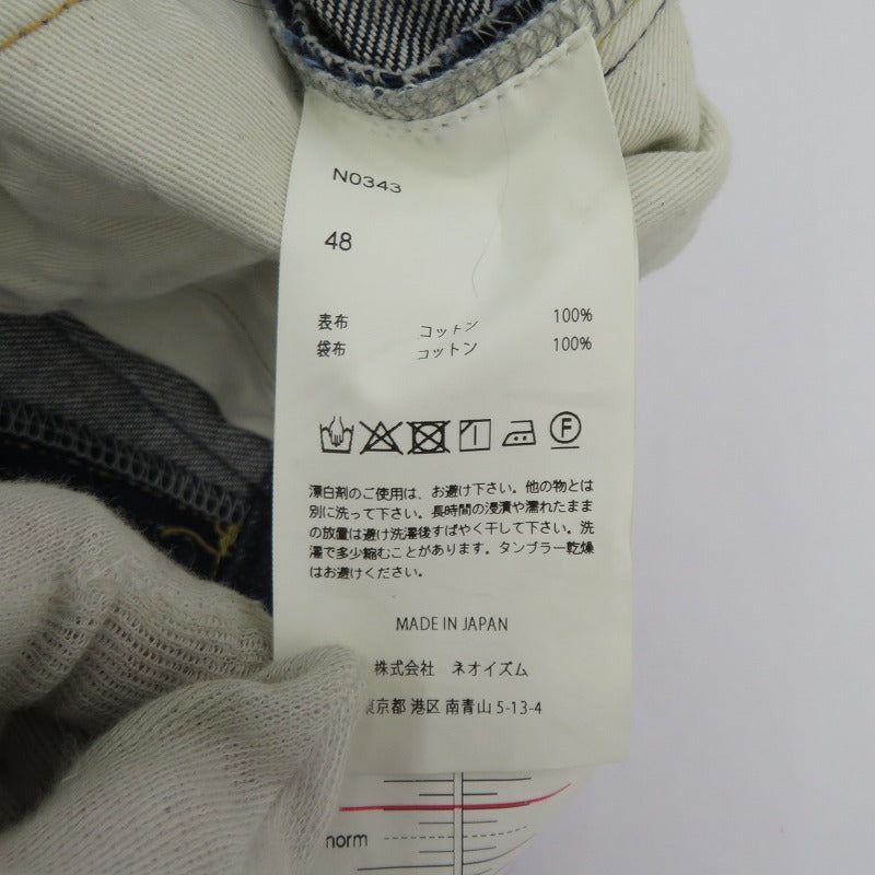 NEON SIGN | ネオンサイン Wide denim slacks “Rigid” デニムパンツ N0343 ネイビー サイズ：48【瀬戸大橋店】