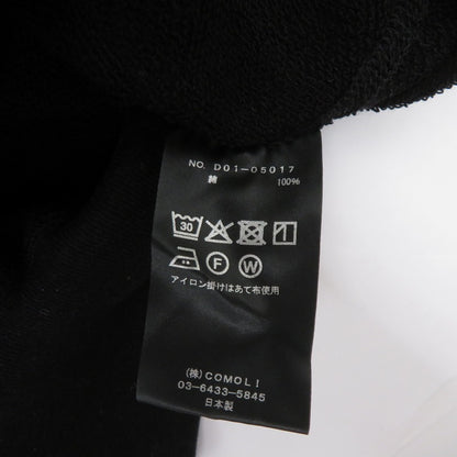 COMOLI | コモリ LWコットン裏毛クルーネック スウェット D01-05017 ブラック サイズ：3【瀬戸大橋店】