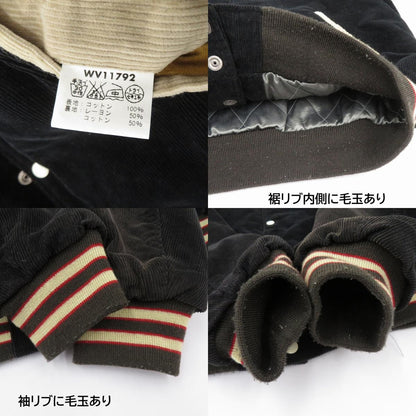 WHITESVILLE | ホワイツビルホワイツヴィル コーデュロイ スタジャン WV11792 ブラック サイズ：40【瀬戸大橋店】