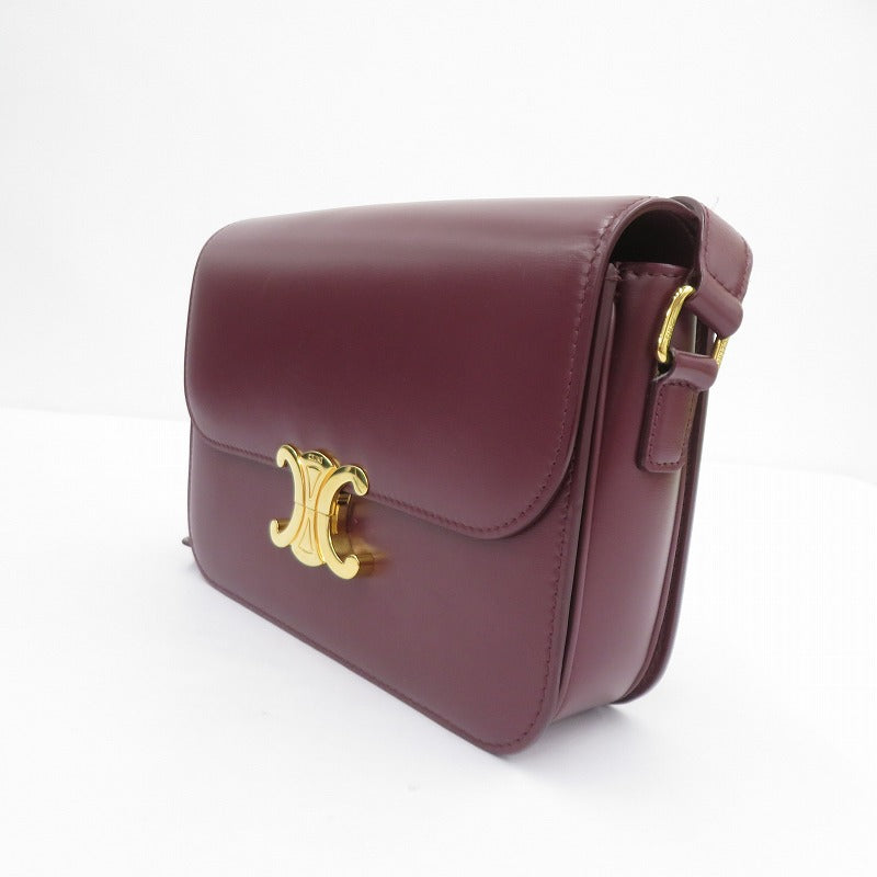 CELINE | セリーヌ トリオンフバッグ ショルダーバッグ 187363BF4.28LB ボルドー/バーガンディー【瀬戸大橋店】