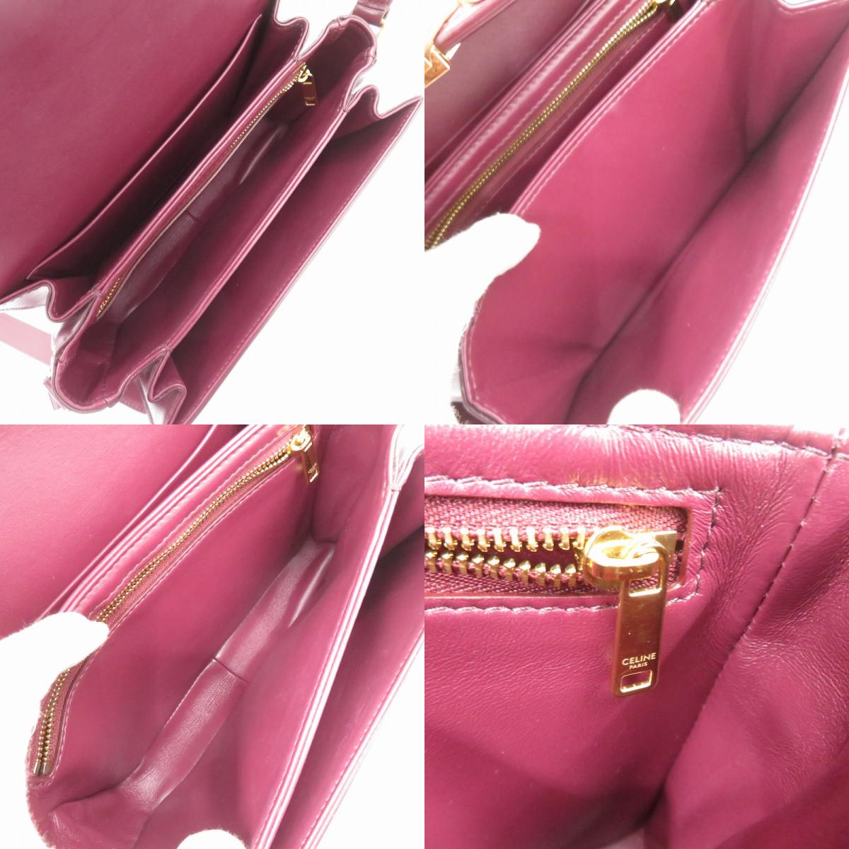 CELINE | セリーヌ トリオンフバッグ ショルダーバッグ 187363BF4.28LB ボルドー/バーガンディー【瀬戸大橋店】