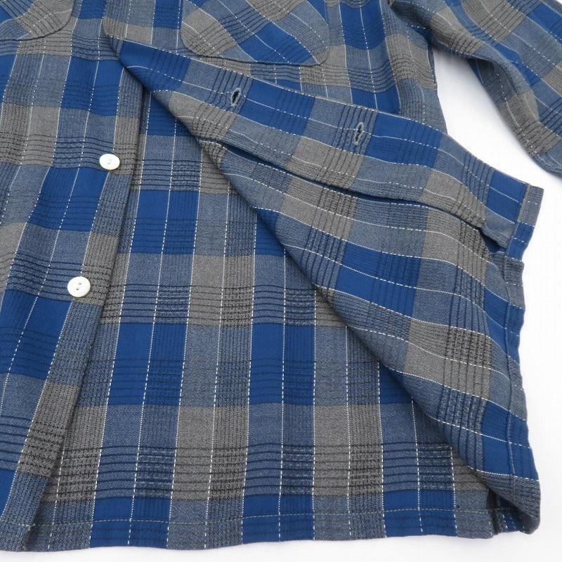 COOTIE | クーティー Ombre Check Shirt 長袖シャツ ブルー サイズ：S【瀬戸大橋店】