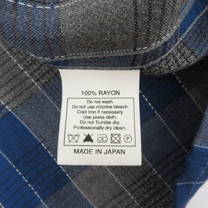 COOTIE | クーティー Ombre Check Shirt 長袖シャツ ブルー サイズ：S【瀬戸大橋店】
