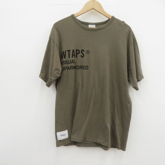 W)TAPS | ダブルタップス PX SS / COTTON 半袖Ｔシャツ 201ATDT-CSM02S カーキ サイズ：2【瀬戸大橋店】