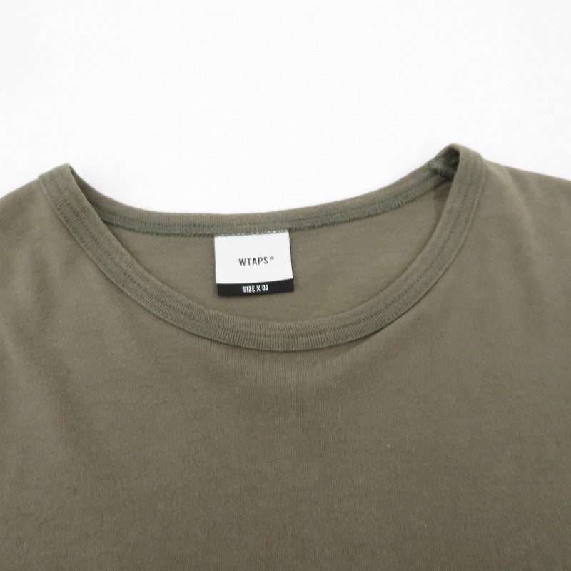 W)TAPS | ダブルタップス PX SS / COTTON 半袖Ｔシャツ 201ATDT-CSM02S カーキ サイズ：2【瀬戸大橋店】