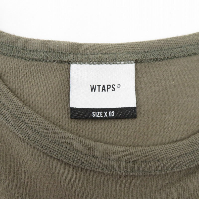 W)TAPS | ダブルタップス PX SS / COTTON 半袖Ｔシャツ 201ATDT-CSM02S カーキ サイズ：2【瀬戸大橋店】