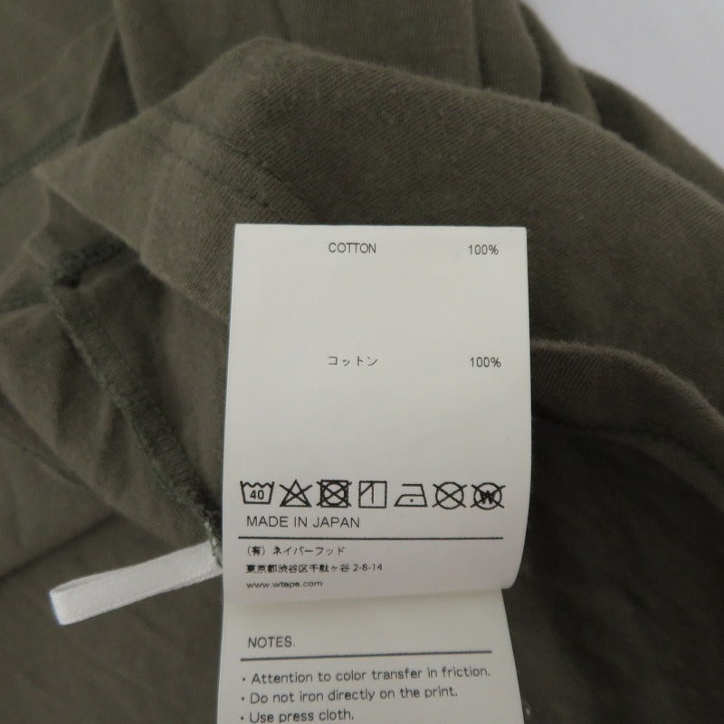 W)TAPS | ダブルタップス PX SS / COTTON 半袖Ｔシャツ 201ATDT-CSM02S カーキ サイズ：2【瀬戸大橋店】