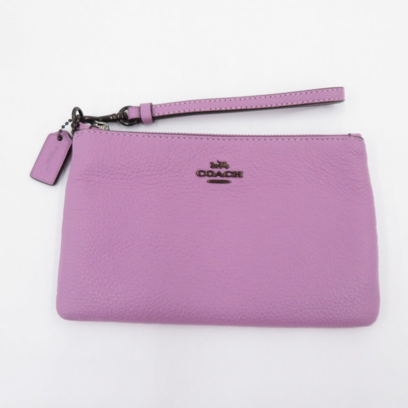 COACH | コーチ スモール リストレット ペブルドレザー ポーチ F2296-22952 ピンク【瀬戸大橋店】